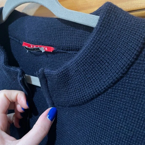 Prada Wool Zip Cardigan